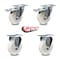 Service Caster 4 Inch Nylon Wheel Swivel Top Plate Caster Lock Brakes 2 Rigid SCC, 2PK SCC-TTL20S414-NYS-2-R-2 - alternate 2